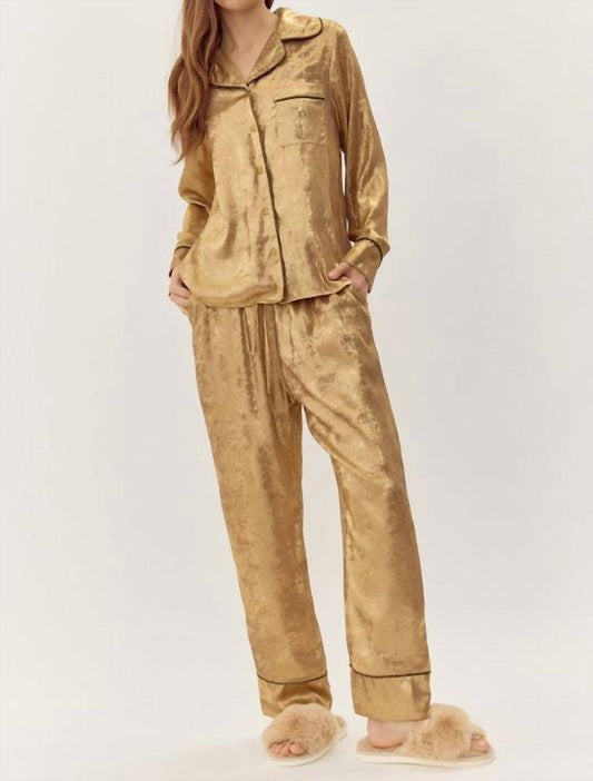 Jodifl - Metallic Long Sleeve Pajama Set
