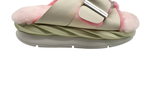 4Ccccees - Women's Mellow Laze Sandals With Shearling Footbed