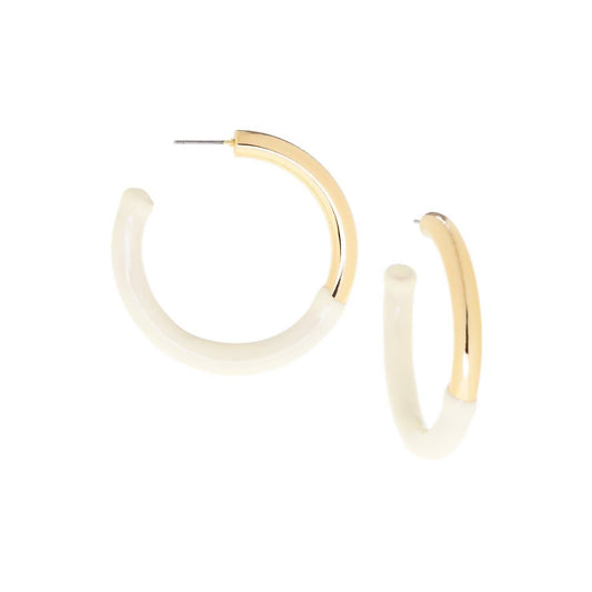 Marlyn Schiff - Women's Enamel Hoop Earring