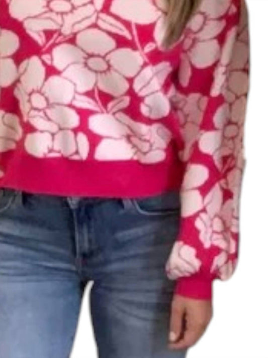 Llove - Long Sleeve Floral Sweater