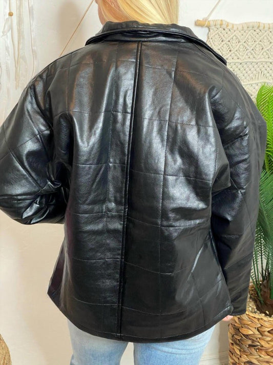 Polygram - Vegan Leather Bomber Jacket