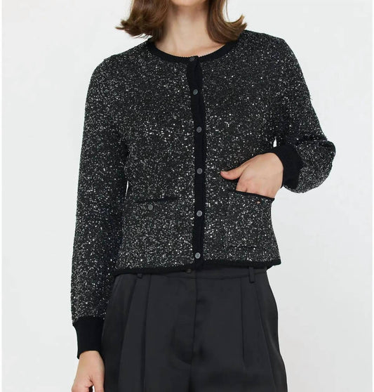 Current Air - Shimmer Button Down Cardigan