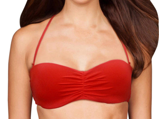 Zali - Center Ruched Bandeau Bikini Top