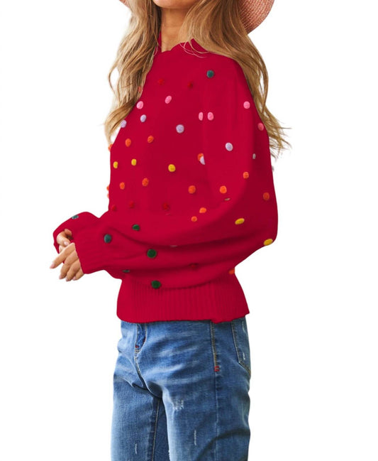 Davi & Dani - Party Isn't Over Pom Sweater