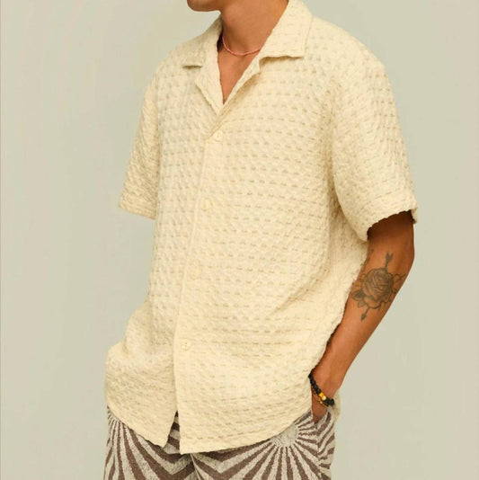 Oas - Ecru Cuba Waffle Shirt