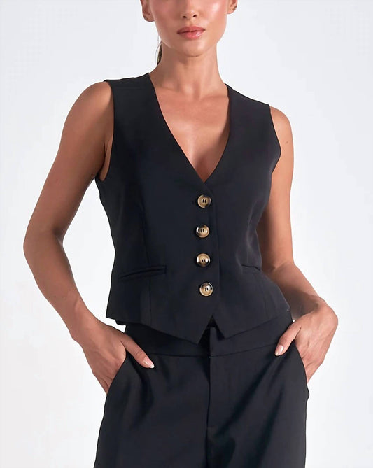Elan - Fitted Button Front Vest