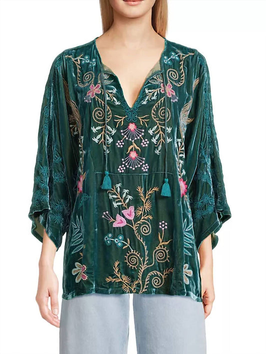 Johnny Was - Sisa Velvet Kaftan Blouse