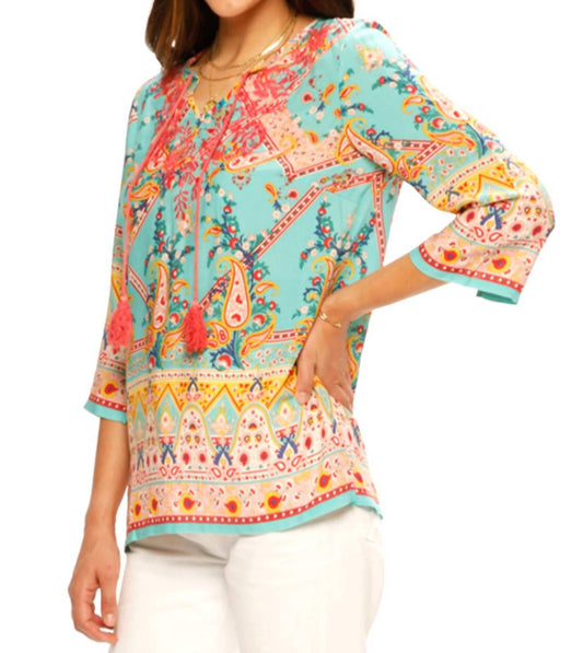Paparazzi - Boho Paisley Print Challis Tunic
