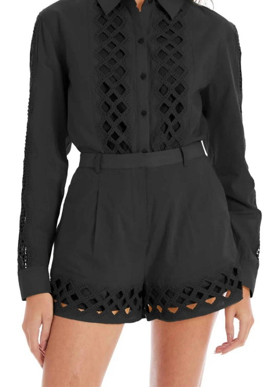 Allison New York - Camila Cut-out Hem Shorts
