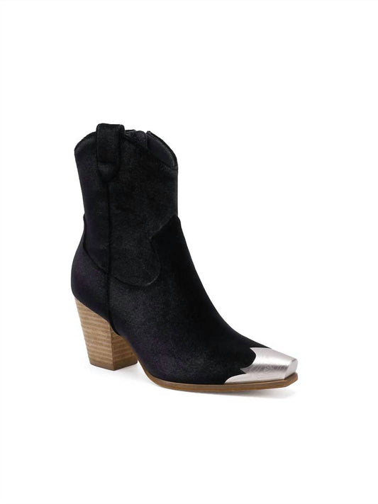 Beast Fashion - Women's Dakota Velvet Western Booties