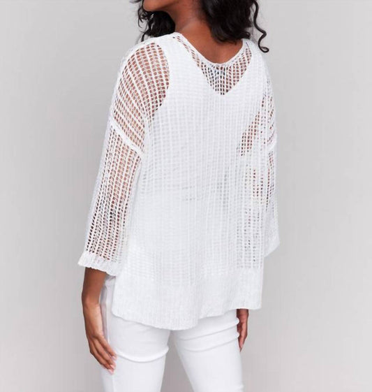 Charlie B - Fishnet Crochet Sweater