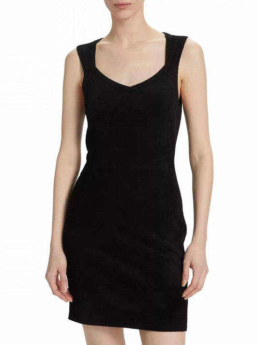 Theory - Micro Velvet Sleeveless Mini Dress