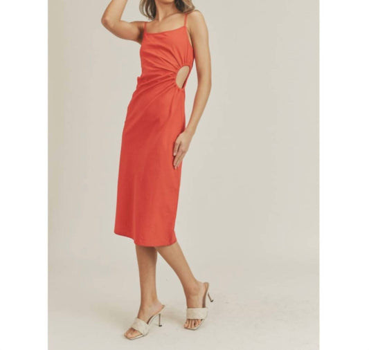 Lush - Crimson Cutout Dress
