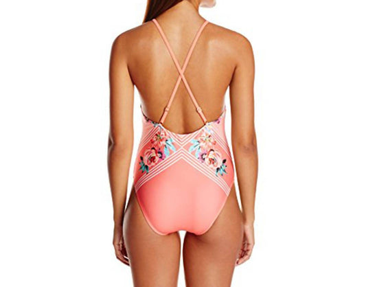 Blooming Floral Cross Back Strap One-Piece