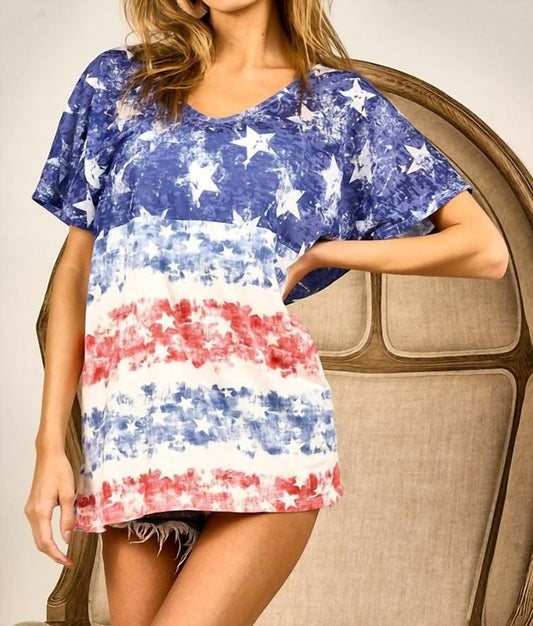 Bibi - American Flag Theme Top