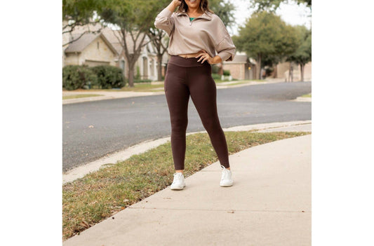 Julia Rose - Crossover Full Length Leggings With Pockets