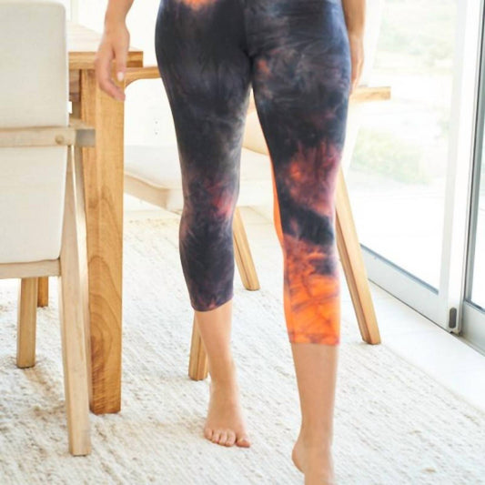 White Birch - Tie Dye Capri Knit Legging