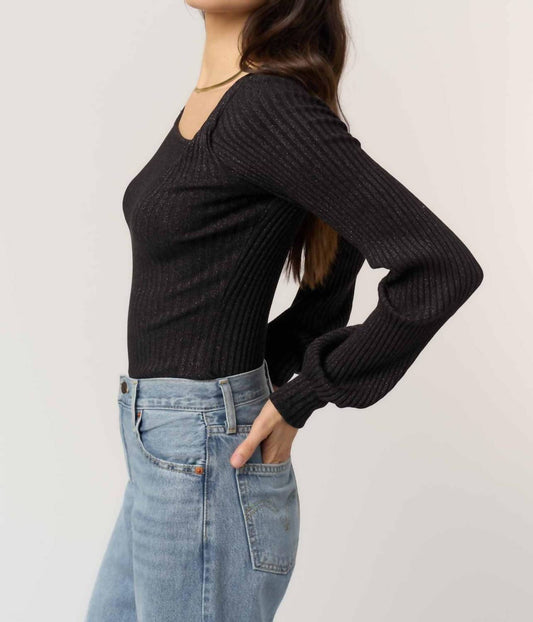 Project Social T - Mood For Love Twist Front Rib Long Sleeve