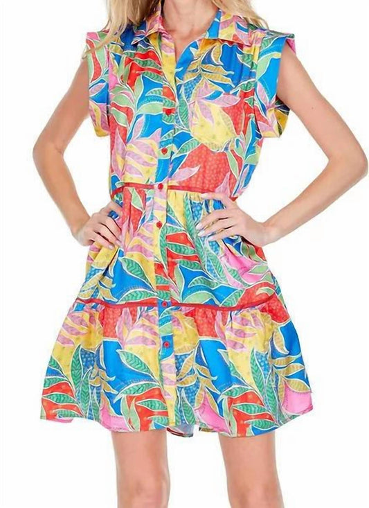 Joy Joy - Pocket Tiered Shirt Dress