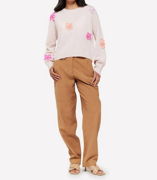 Brodie Cashmere - Flower Pop Crew Neck Jumper