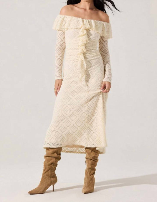 Astr - Dorian Ruffle Off Shoulder Dress