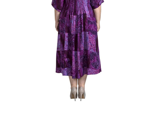 On The Plus Side - Round Neck Short Sleeve Ojai Dress - Plus Size