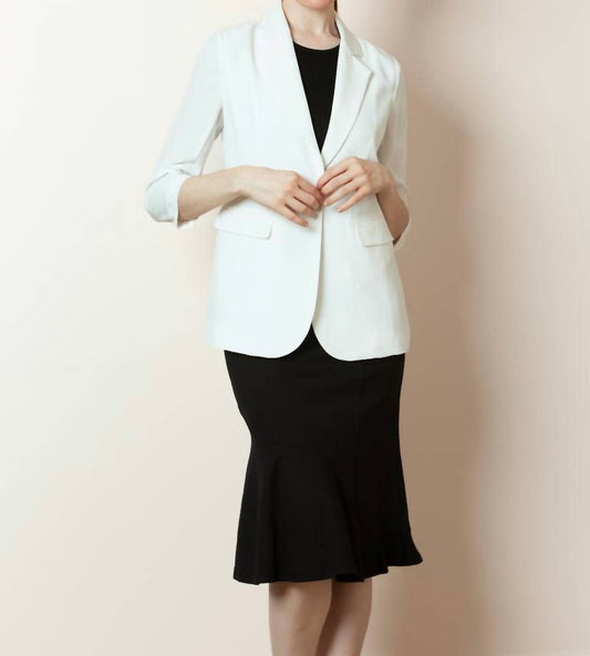 Jessie Liu - Ruched Sleeve Blazer