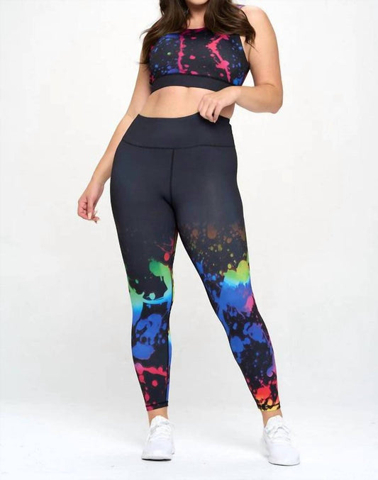 Yelete - Paint Splatter Activewear Set