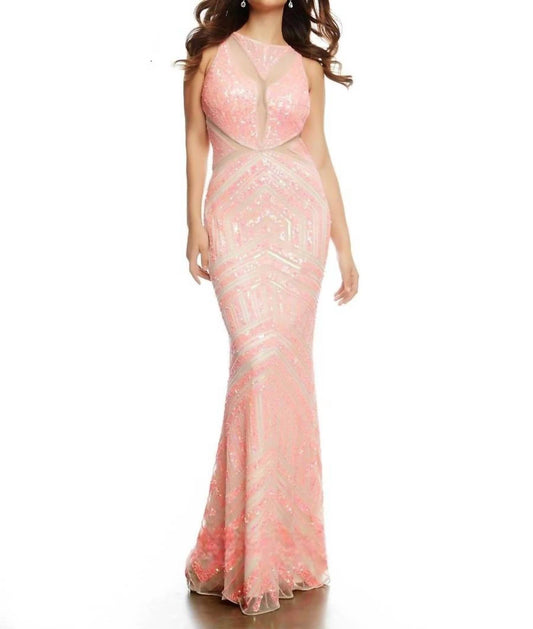 Mac Duggal - Sheer Sequin Gown