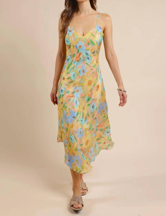 Sage The Label - Daisy Chain Asymmetric Hem Slip Dress