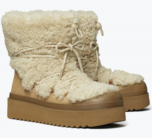 Tory Burch - Women's Mellow Shearling Lace Up Boot
