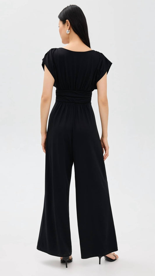Susana Monaco - Short Sleeve Wide Leg Jumpsuit