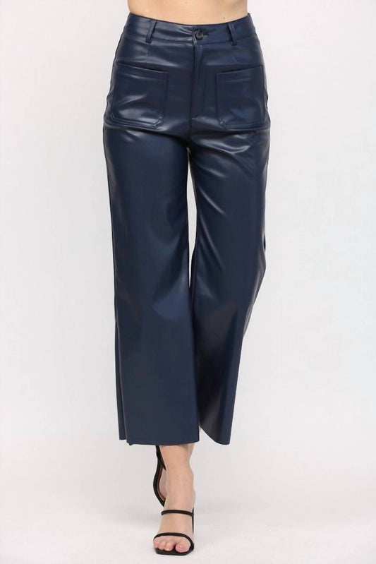 Fate - Cropped Faux Leather Pants