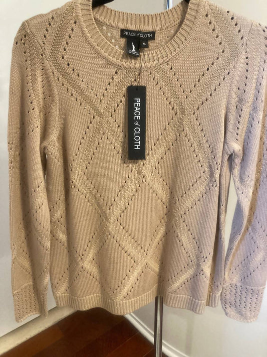 Piece Of Cloth - Women's Argyle Pointelle Knit Sweater