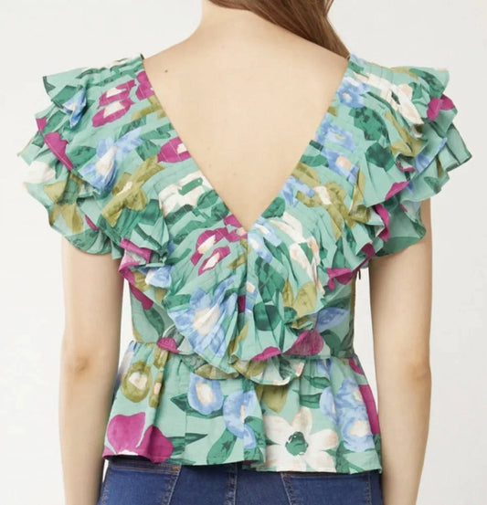 Entro - Floral Peplum Top