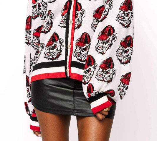 Queen Of Sparkles - UGA Knit Mascot Cardigan