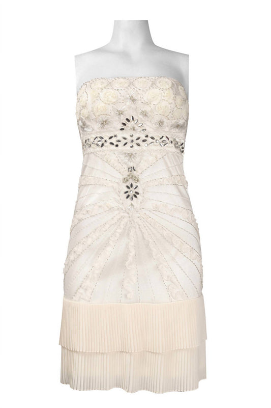 Sue Wong - Strapless Empire Waist Embellished Dress