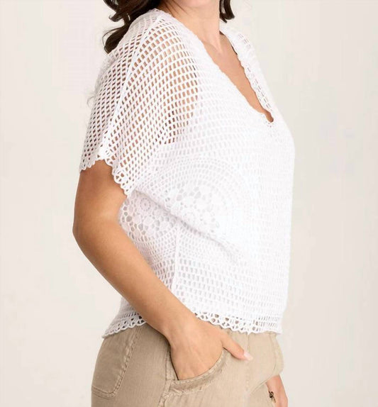 Xcvi - Centre Crochet Layered Top