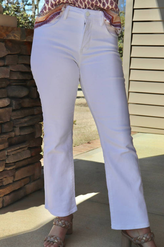 Risen - Women's Mid Rise Ankle Boot Cut Jeans