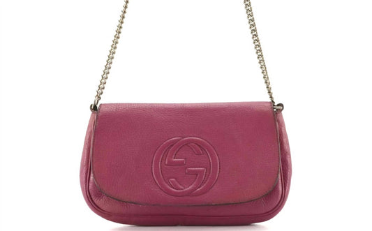 Gucci - Soho Flap Chain Link Crossbody Bag
