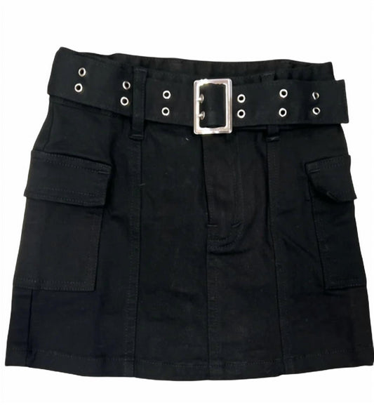 Flowers By Zoe - Tween Cargo Twill Belted Skirt