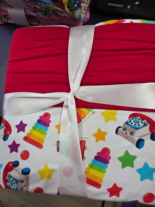 Charlies Project - Kids Vintage Toys Bamboo Blanket