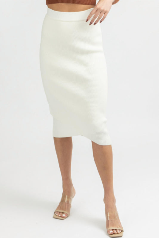 Dee Elly - FRONT WRAP MIDI SKIRT