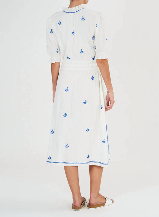 M.A.B.E. - Edra Embroidered Midi Dress