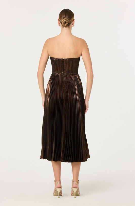 Astr - Ascella Pleated Midi Dress