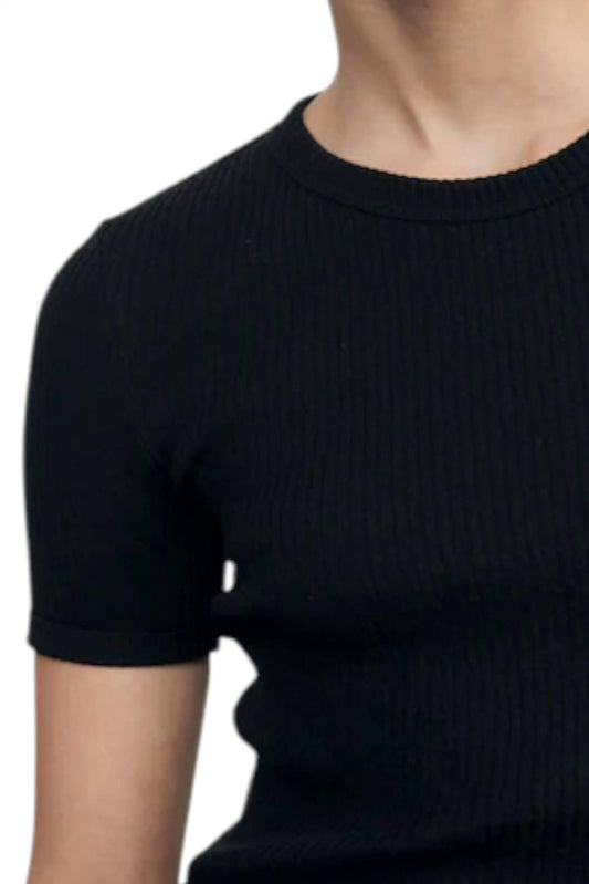 Enza Costa - Pointelle Short Sleeve Top