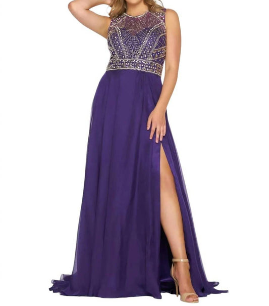 Mac Duggal - Beaded Illusion Sweetheart Ball Gown - Plus