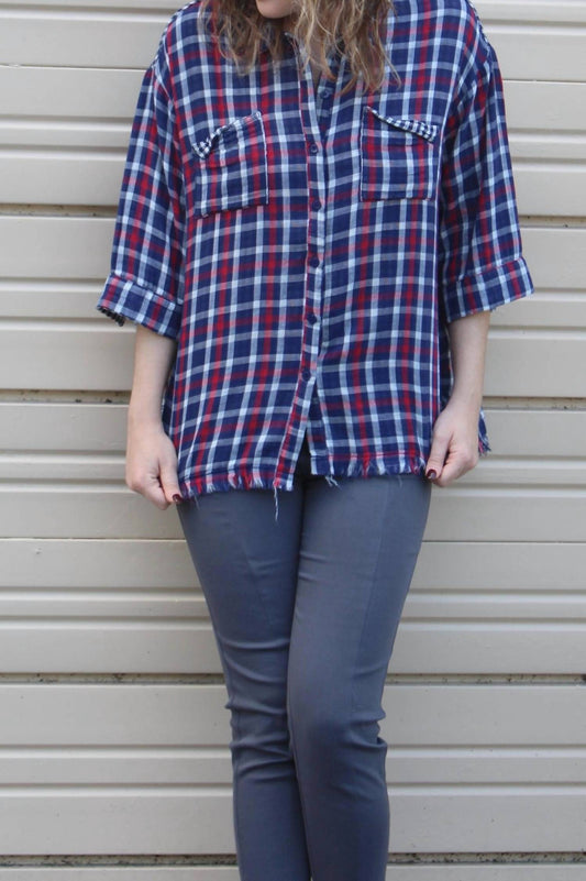 Umgee - Plaid Button Up Top