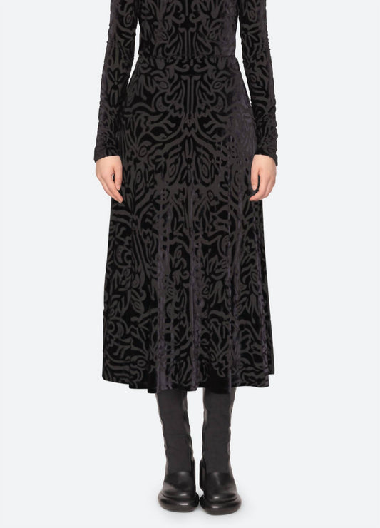 Sea - Julie Burnout Midi Skirt