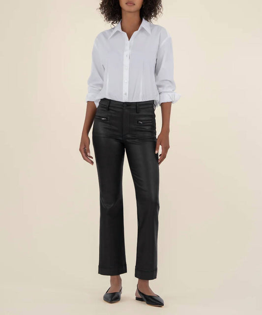 Kut From The Kloth - Kelsey Coated High Rise Ankle Flare Jeans